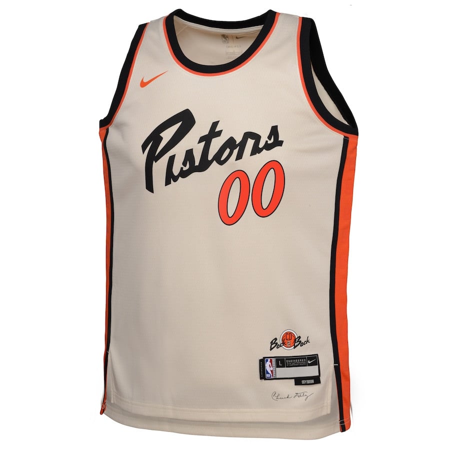 Detroit Pistons 2024/25 Swingman Custom City Edition Cream NBA Jersey Youth