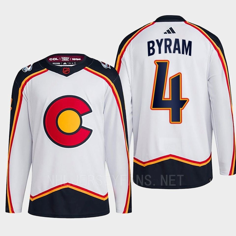 Bowen Byram 4 Reverse Retro 2.0 2022 Colorado Avalanche White Primegreen NHL Jersey Men's