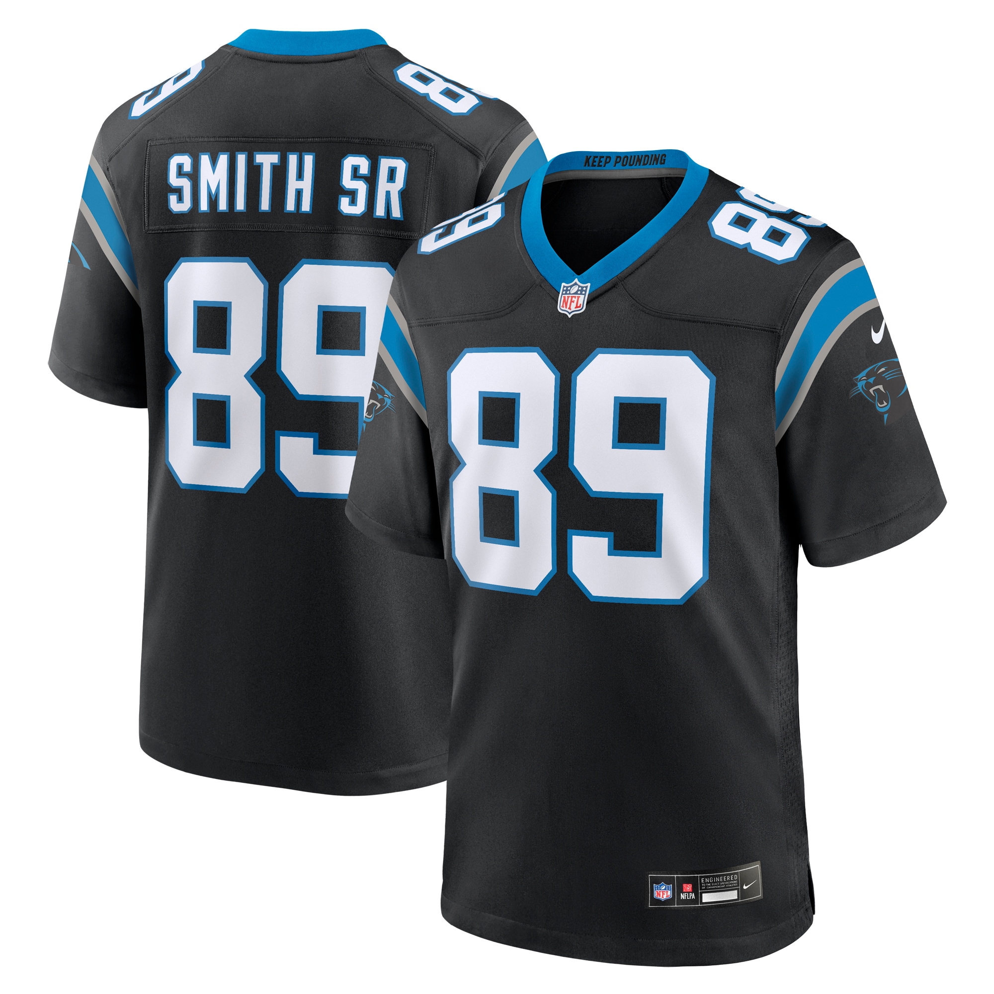 Carolina Panthers Steve Smith Sr. Black Retired Player Game NFL Jersey Men's