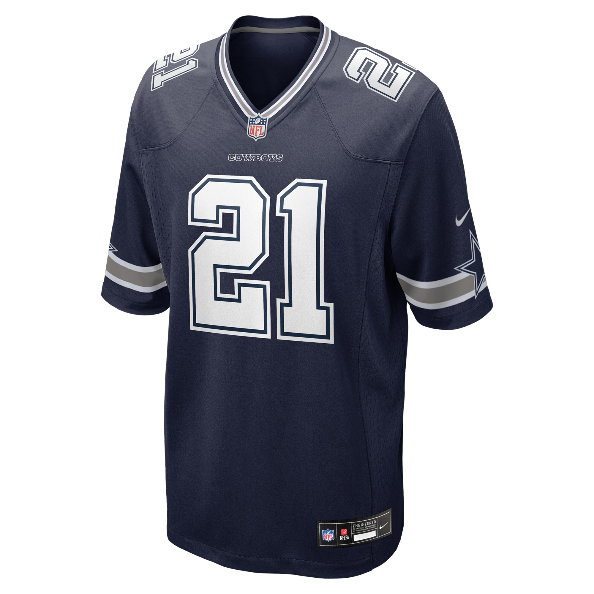 Dallas Cowboys Deion Sanders Navy Team Retired Player Game NFL Jersey Men's