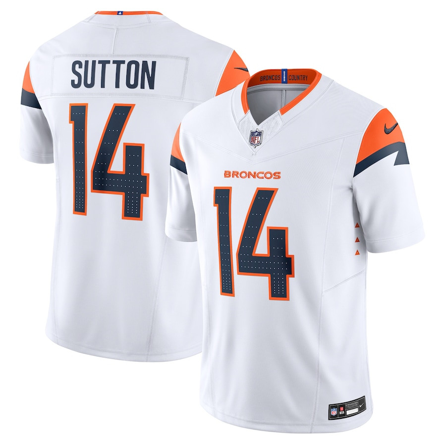 Courtland Sutton 14 Denver Broncos Vapor F.U.S.E. Limited White NFL Jersey Men's
