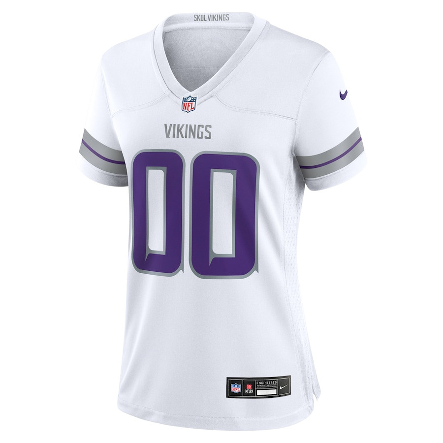 Minnesota Vikings Alternate Game Custom White NFL Jersey Women's