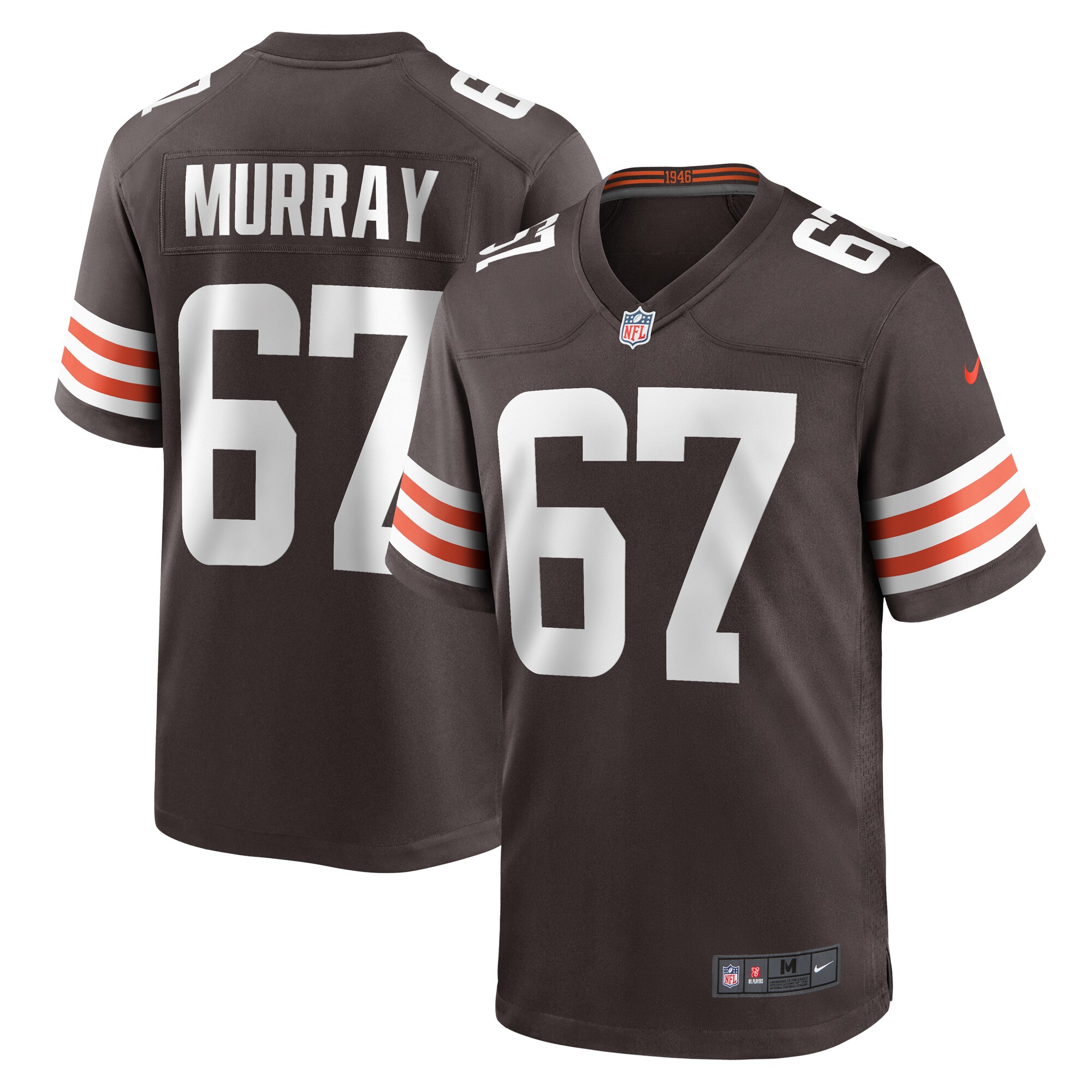 Cleveland Browns Justin Murray Brown Team Game NFL Jersey Men's