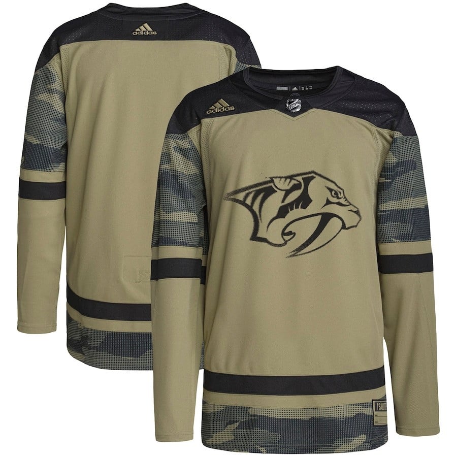 Nashville Predators Military Appreciation Team Practice Camo NHL Jersey Men's