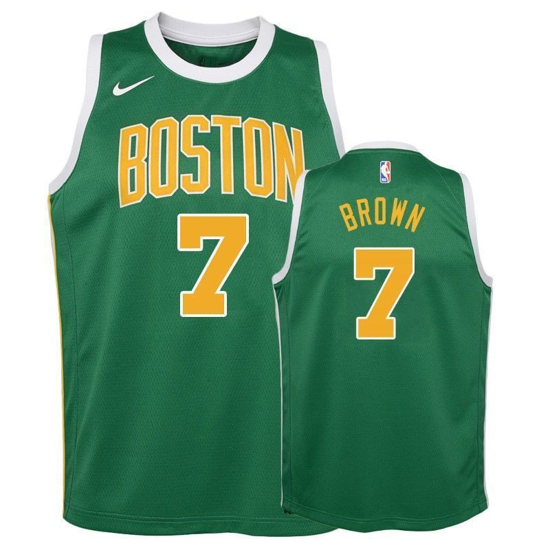 Celtics Jaylen Brown 7 2018-19 Earned Green NBA Jersey Youth