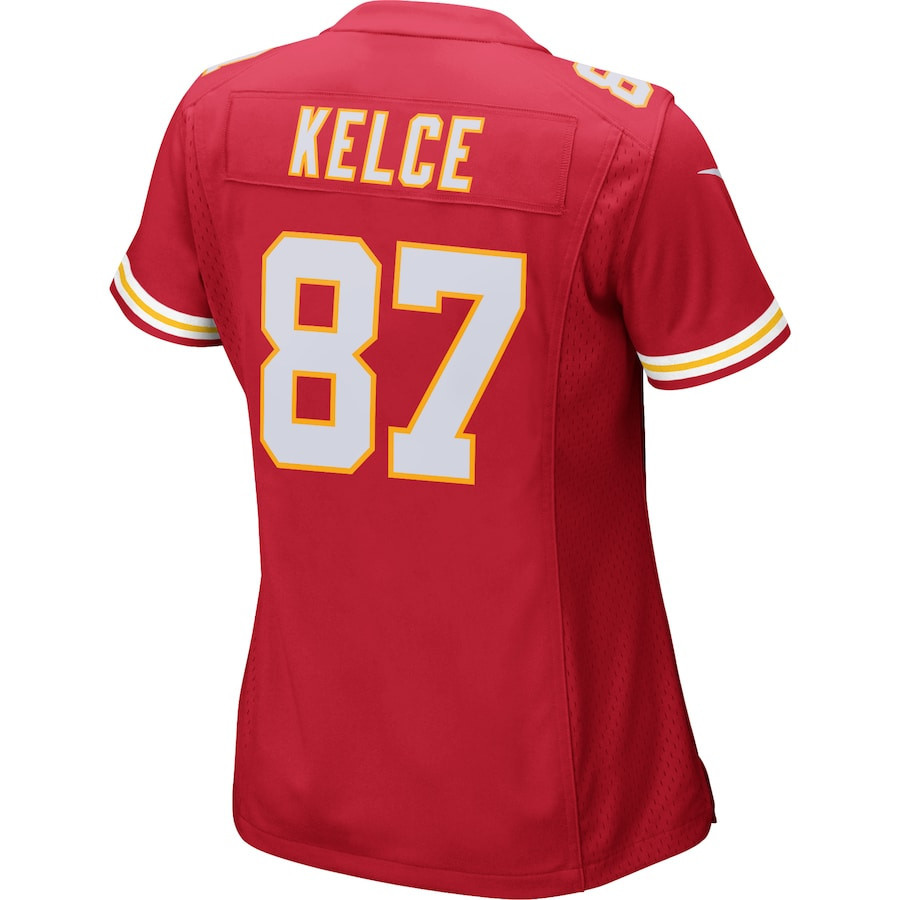 Travis Kelce #87 Kansas City Chiefs Super Bowl LIX Red NFL Jersey Women's