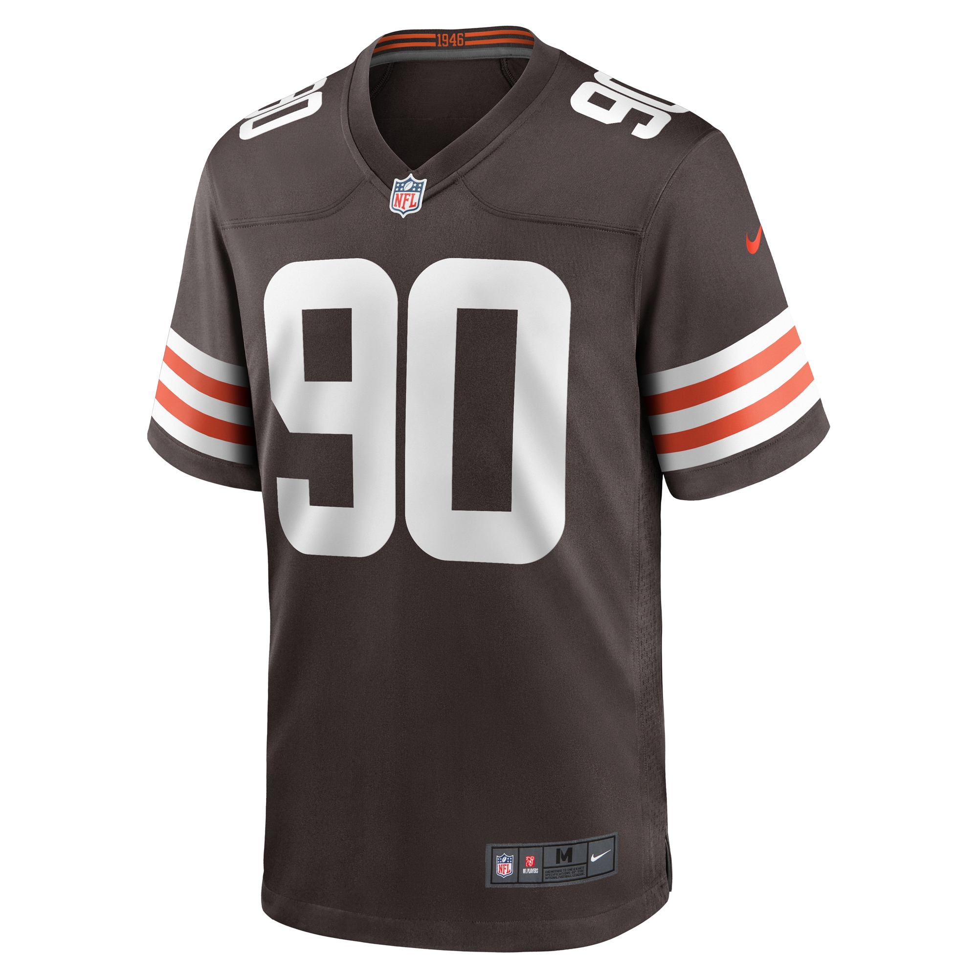 Cleveland Browns Maurice Hurst Brown Game Player NFL Jersey Men's