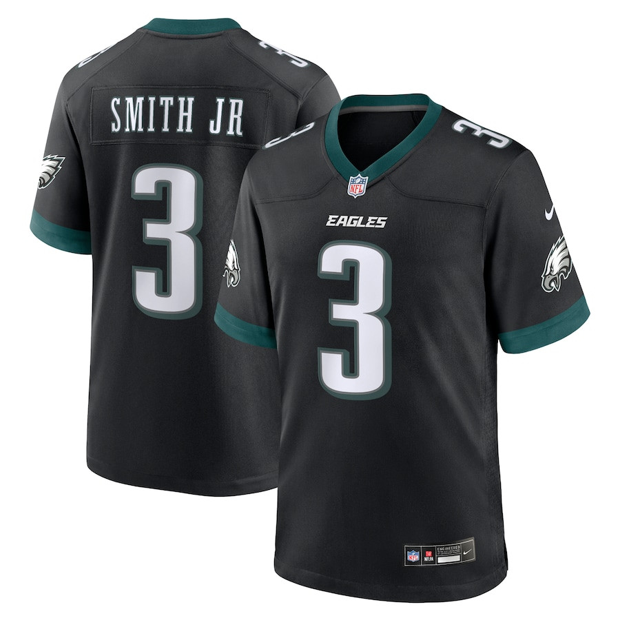 Nolan Smith 3 Philadelphia Eagles Alternate Game Black NFL Jersey Men's