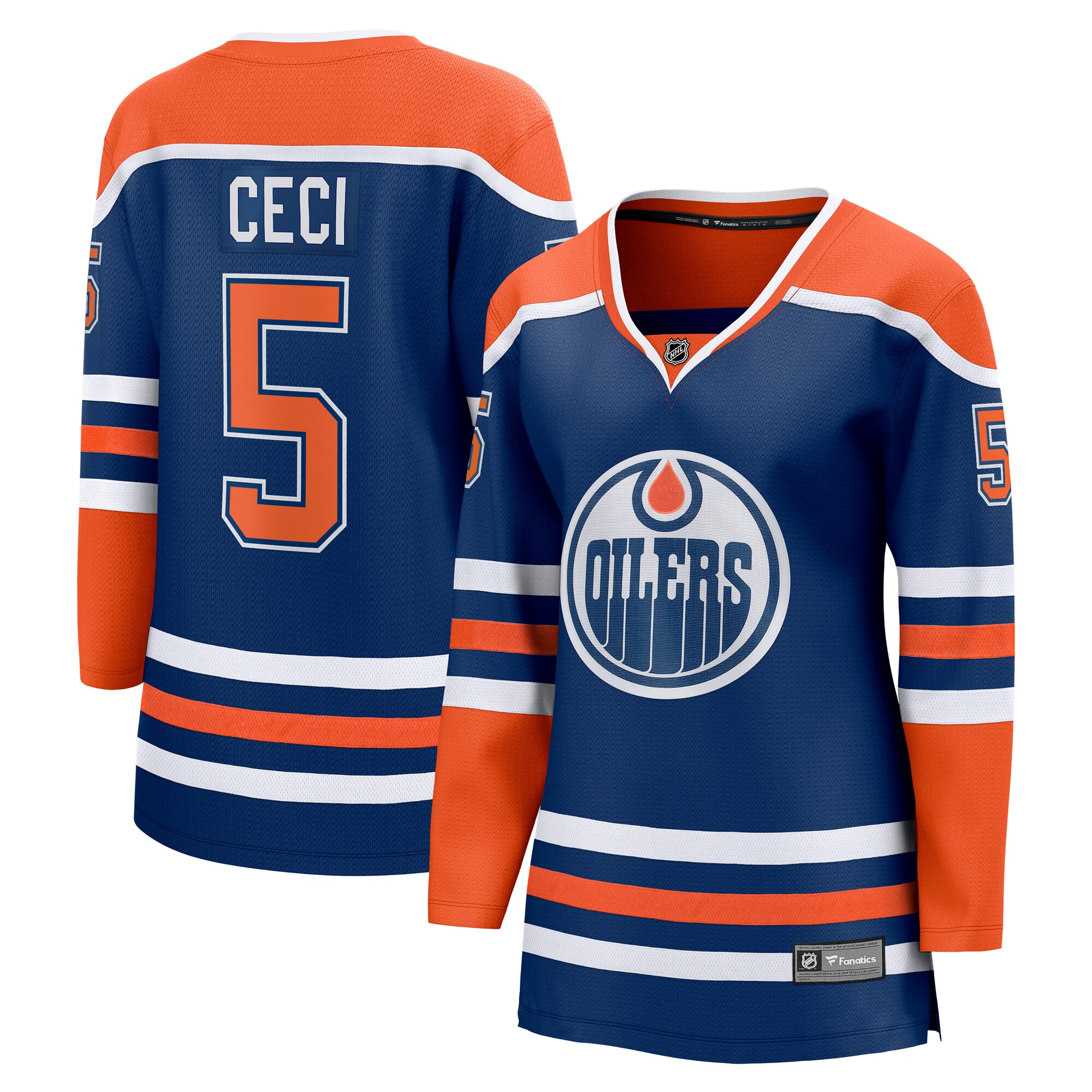 Edmonton Oilers Cody Ceci Royal Home Breakaway Player NHL Jersey Women's