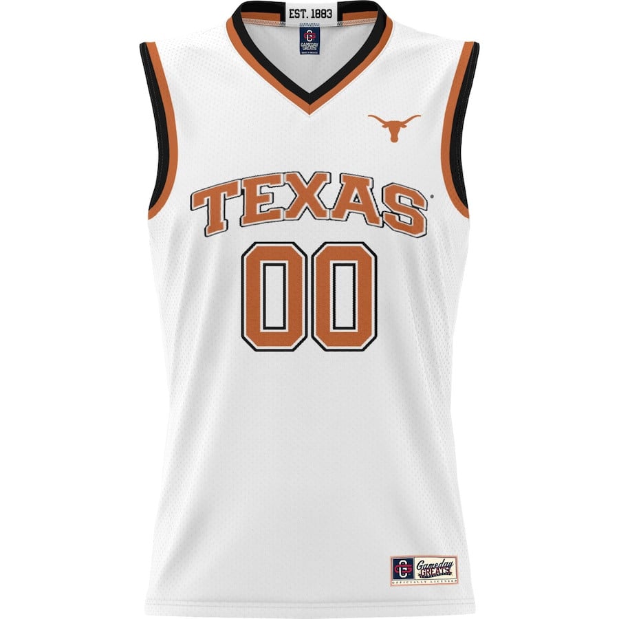 Texas Longhorns NIL Custom White NCAA Jersey Men's