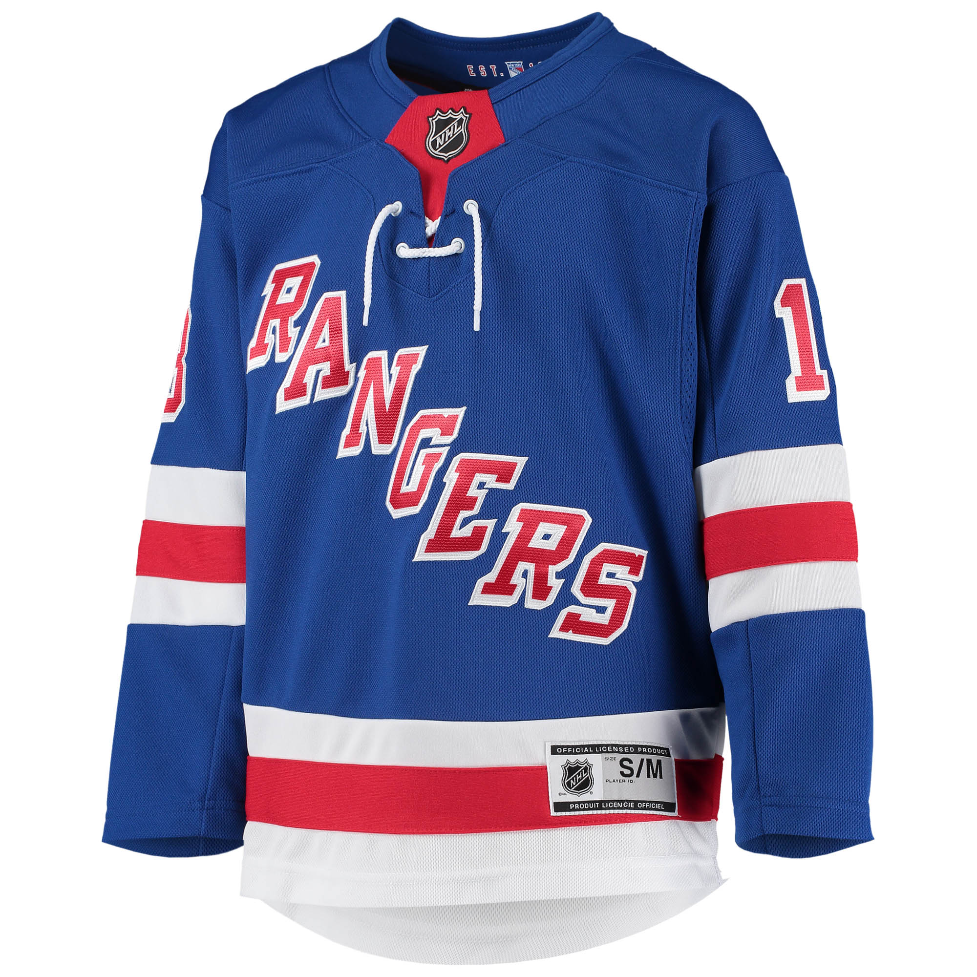 New York Rangers Alexis Lafreniere Blue Home Premier Player NHL Jersey Youth