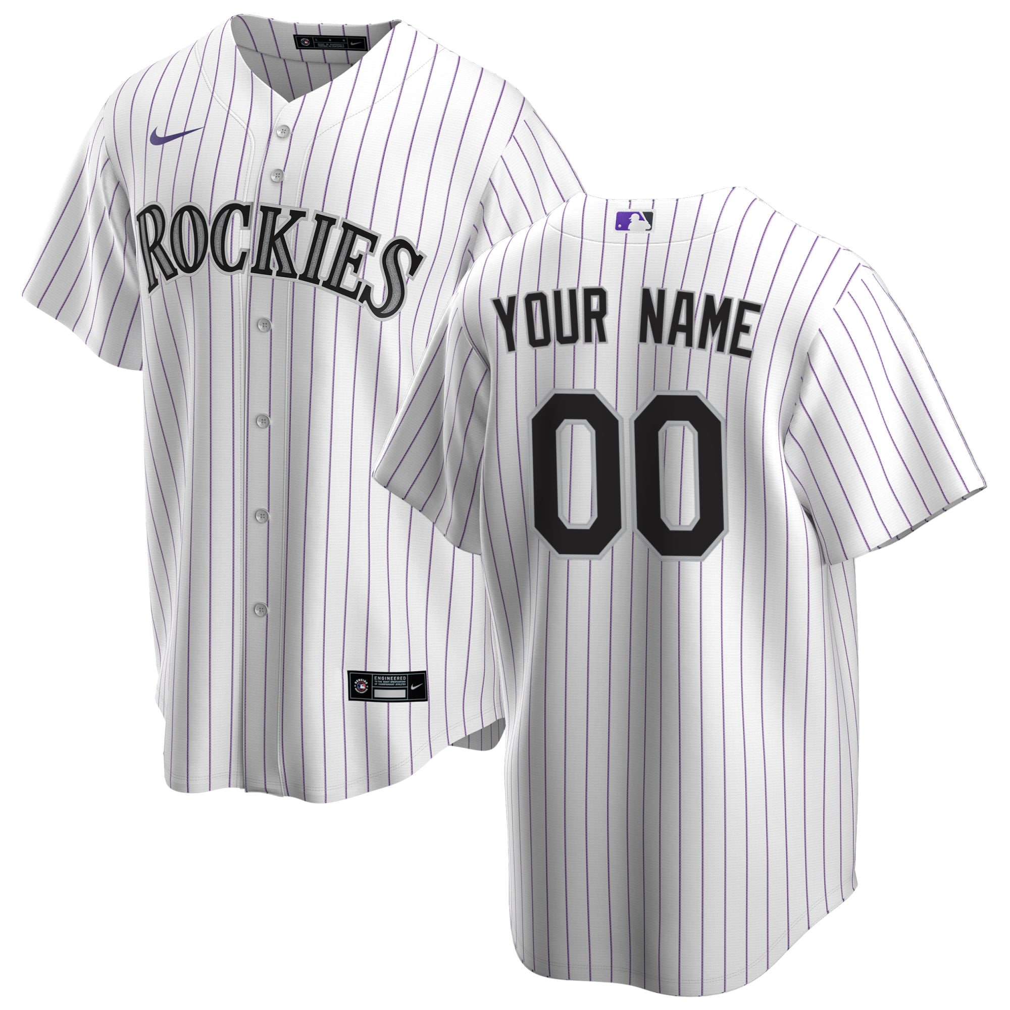 Colorado Rockies White Home Custom MLB Jersey Men's