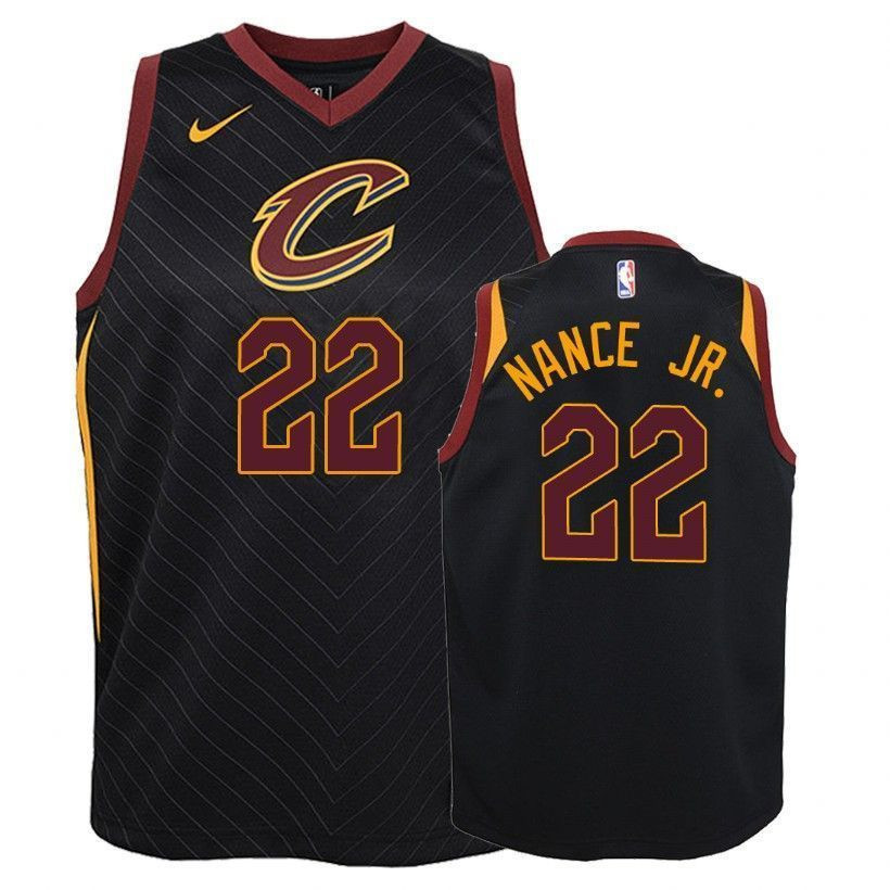 Cleveland Cavaliers Larry Nance Jr. 22 Statet Black NBA Jersey Youth