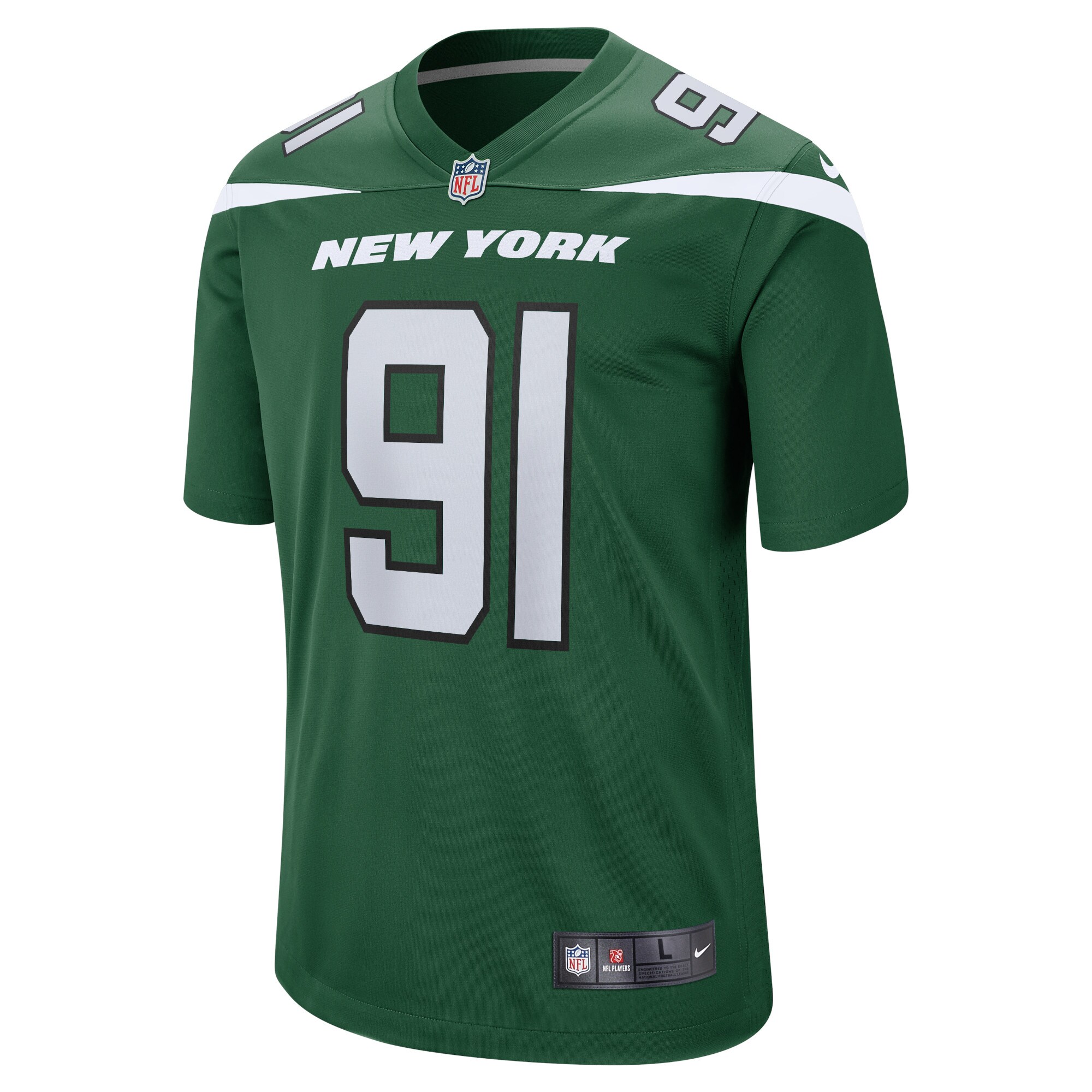 New York Jets John Franklin-Myers Gotham Green Game NFL Jersey Men's