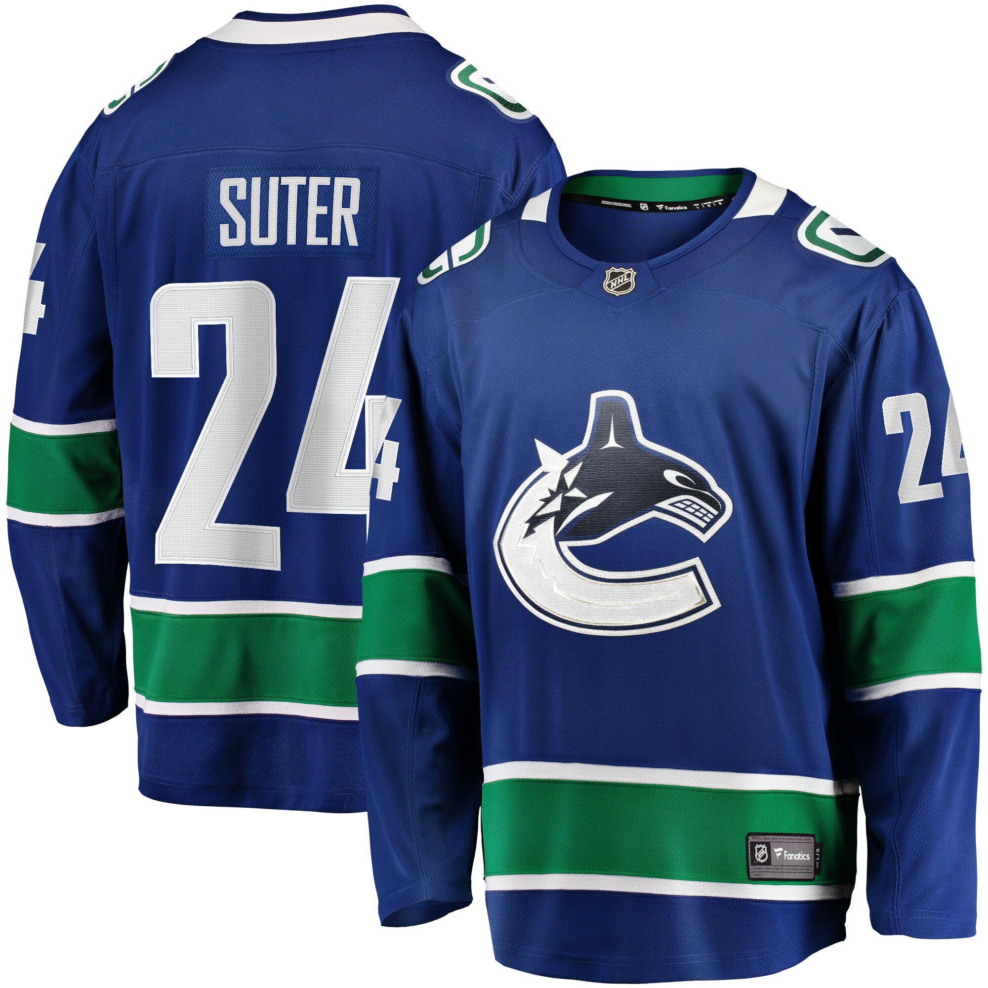 Vancouver Canucks Pius Suter Blue Home Premier Breakaway Player NHL Jersey Men's
