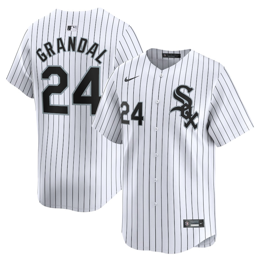 Yasmani Grandal 24 Chicago White Sox Home Limited Player White MLB Jersey Men's