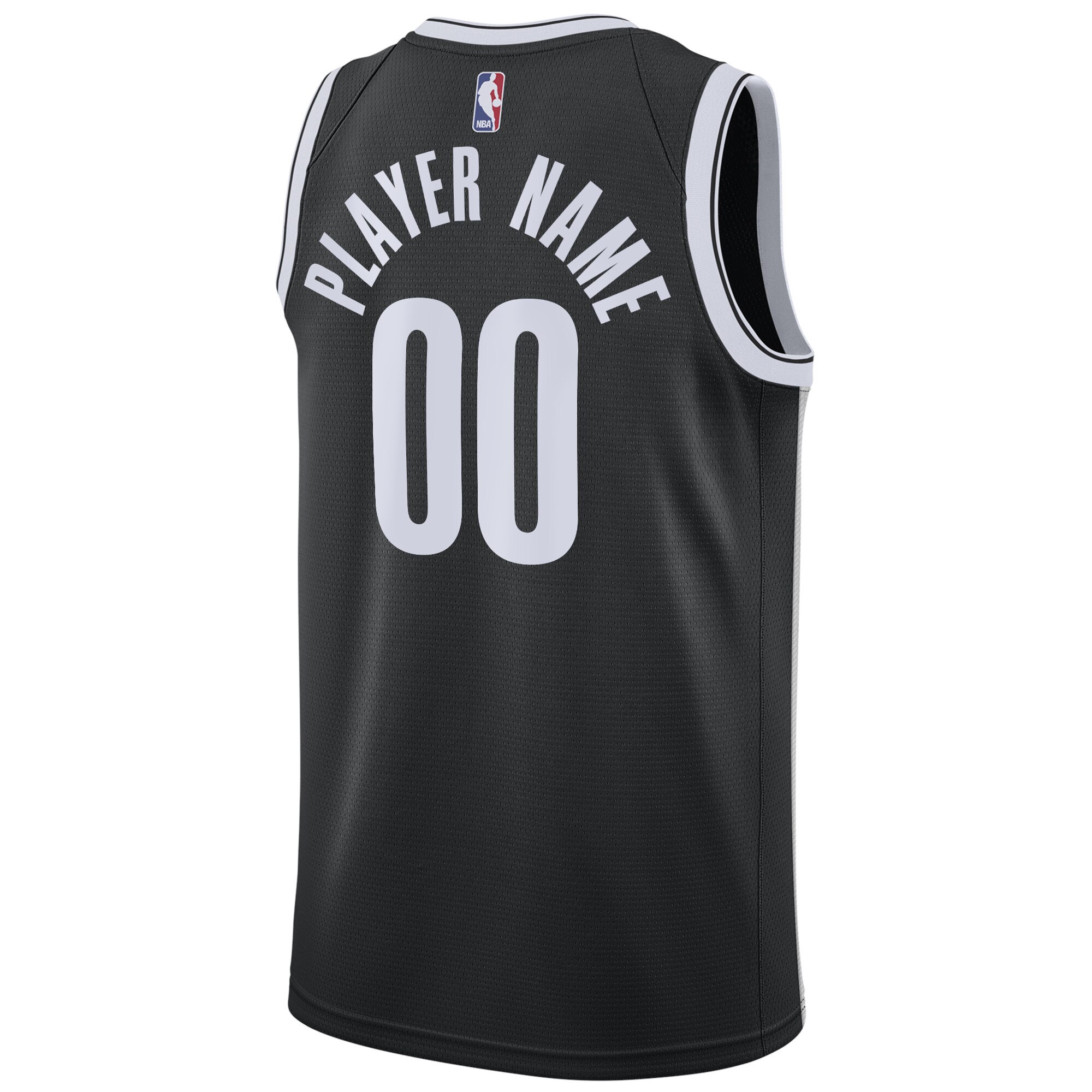 Brooklyn Nets Icon Edition Swingman Black Custom NBA Jersey Youth