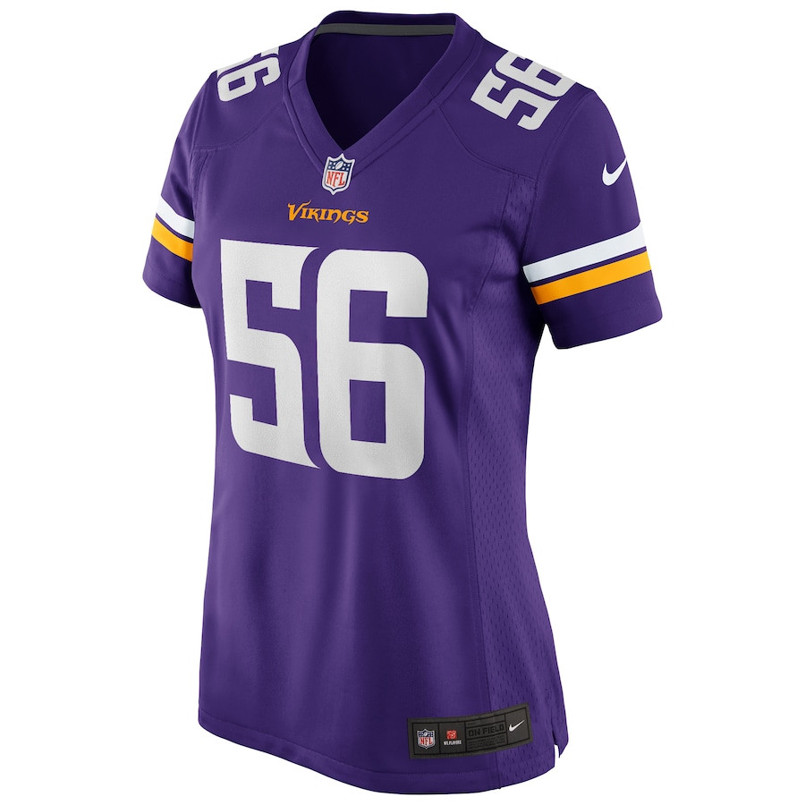 Chris Doleman 56 Minnesota Vikings Game Retired Purple NFL Jersey Women's