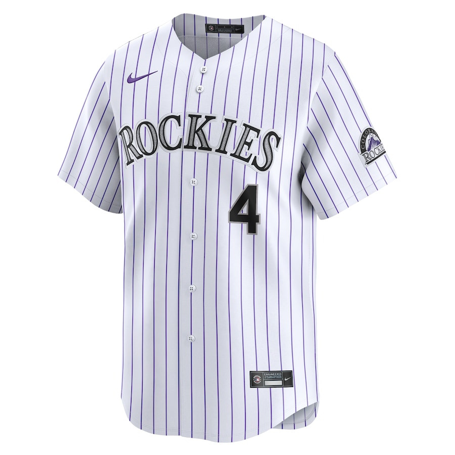 Michael Toglia 4 Colorado Rockies Home Limited Player White MLB Jersey Men's