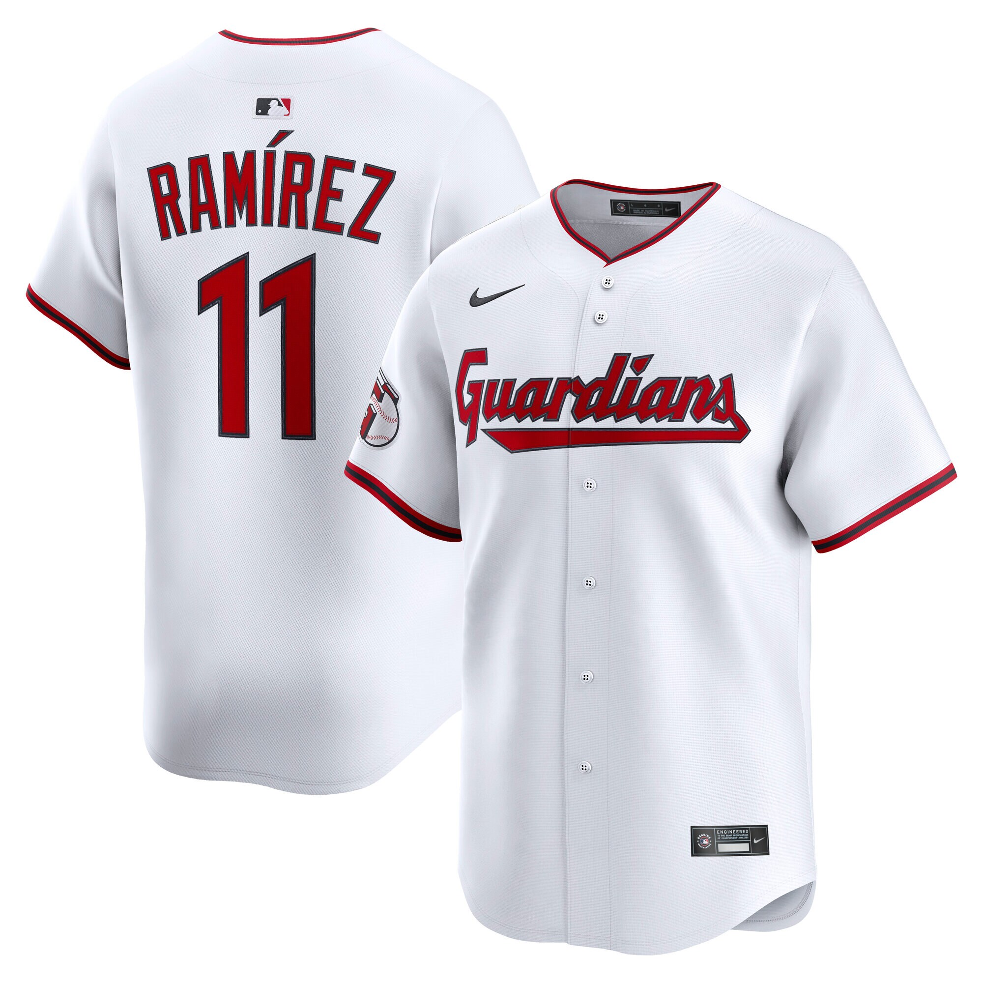 Cleveland Guardians Jose Ramirez White Home Limited MLB Jersey Men's