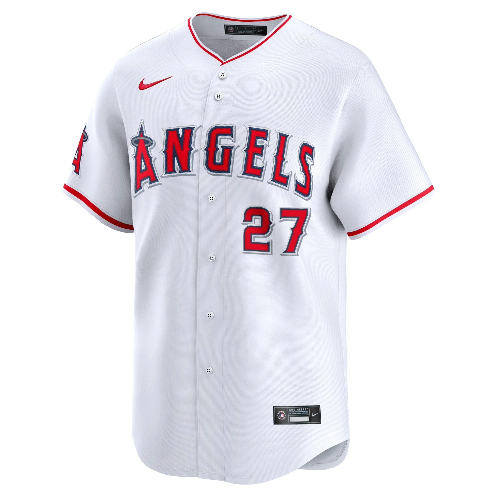 Los Angeles Angels Mike Trout White Home Limited Player MLB Jersey Men's