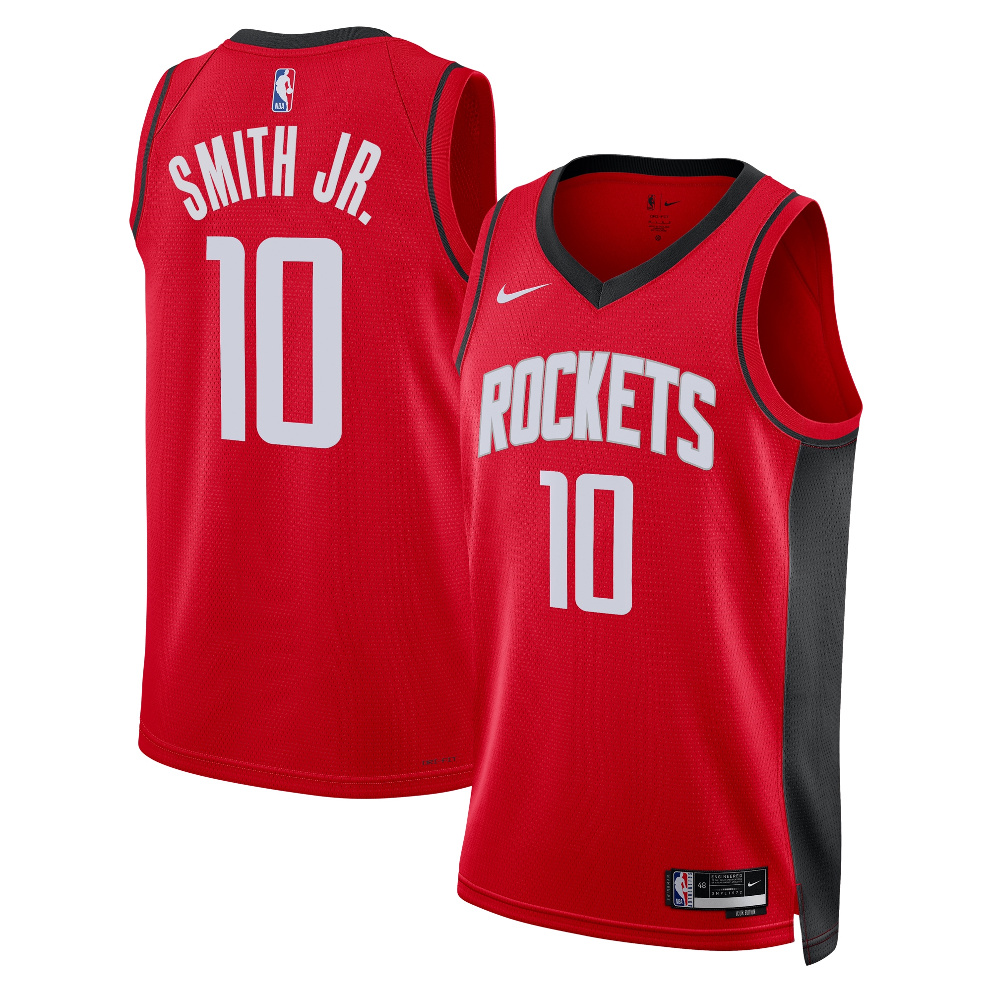 Houston Rockets Icon Edition Swingman Red Jabari Smith Jr Unisex NBA Jersey Unisex