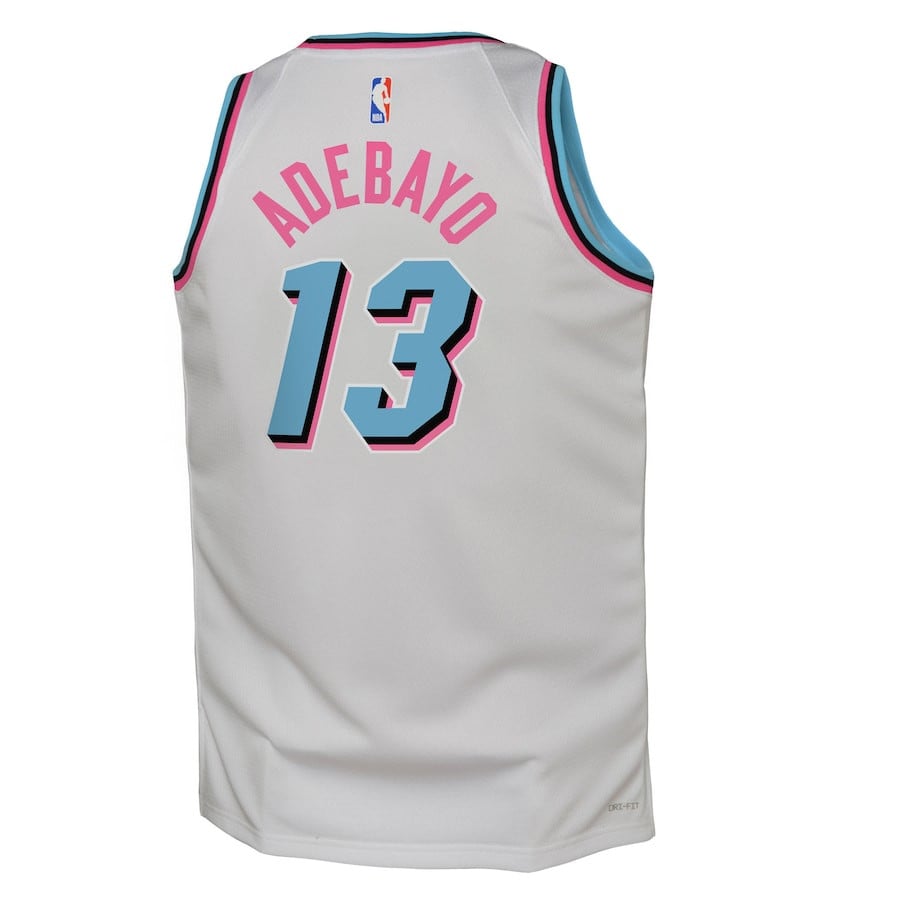 Bam Adebayo 13 Miami Heat 2024/25 Swingman Player City Editio White NBA Jersey Youth