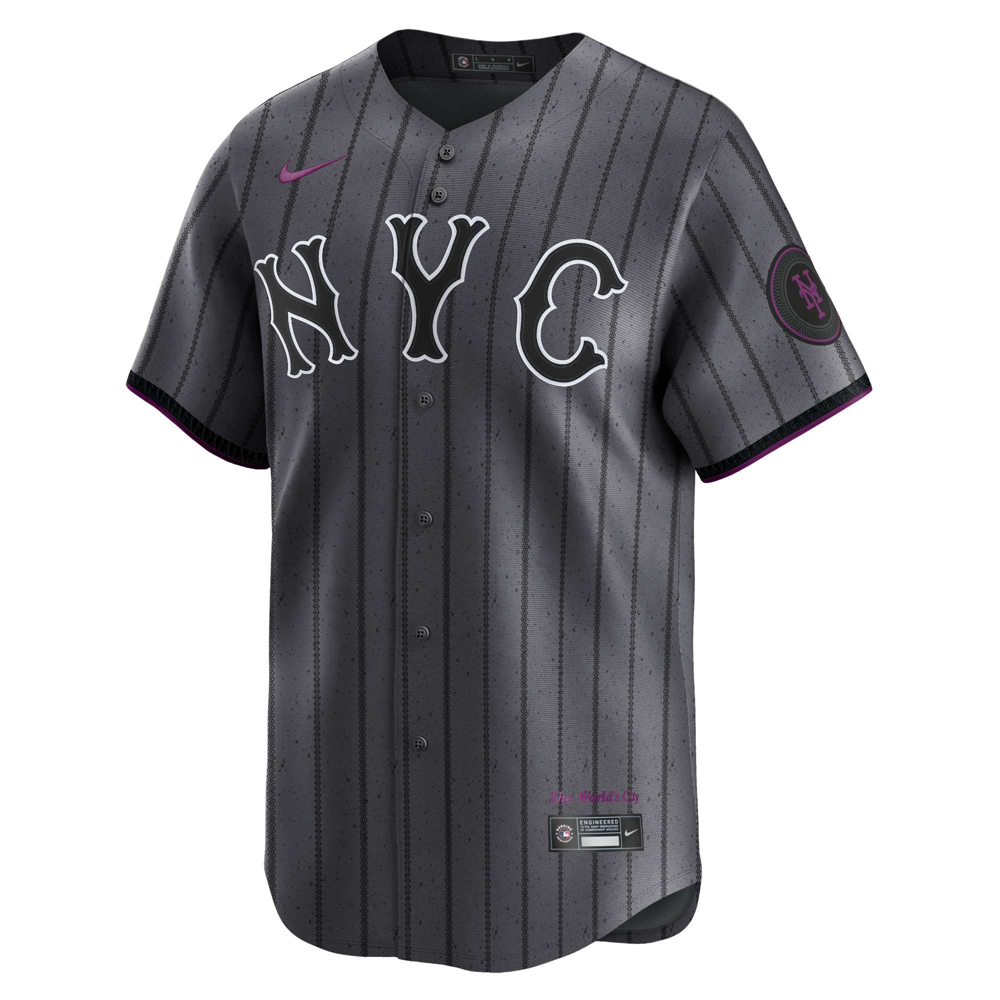 New York Mets Graphite 2024 City Connect Limited MLB Jersey Men's