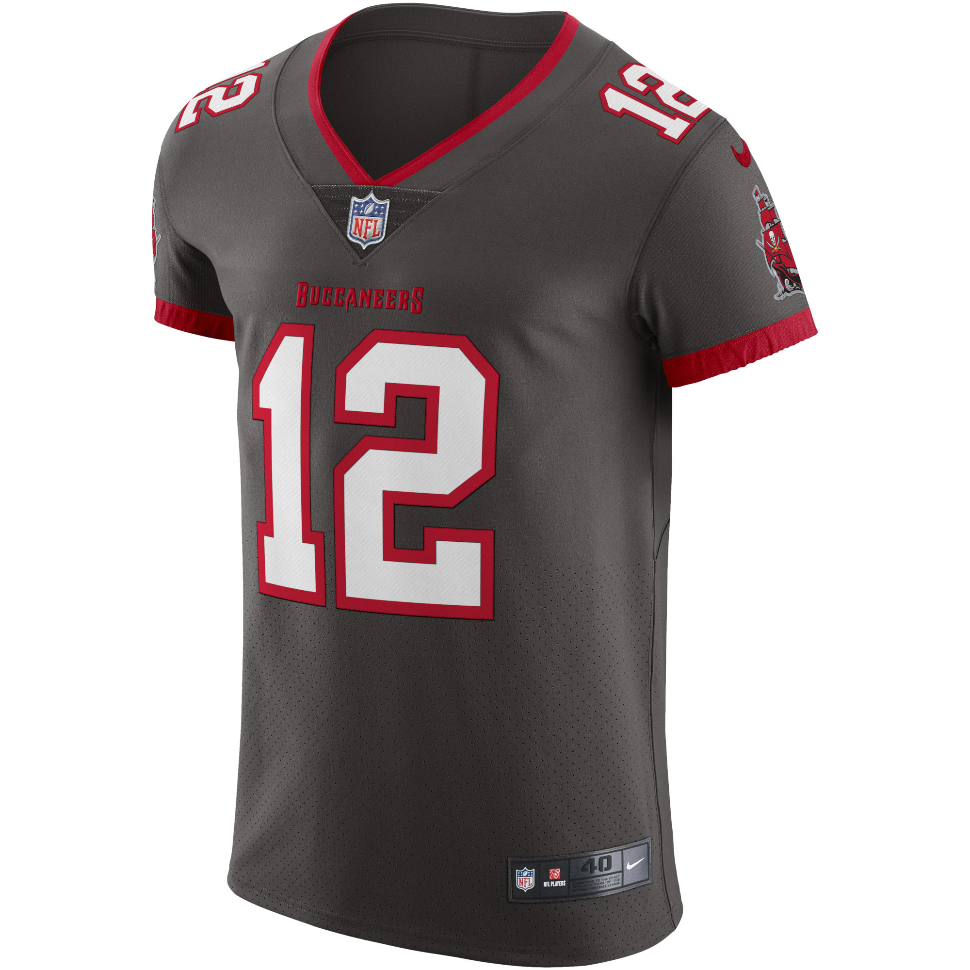 Tampa Bay Buccaneers Tom Brady Pewter Alternate Vapor Elite NFL Jersey Men's