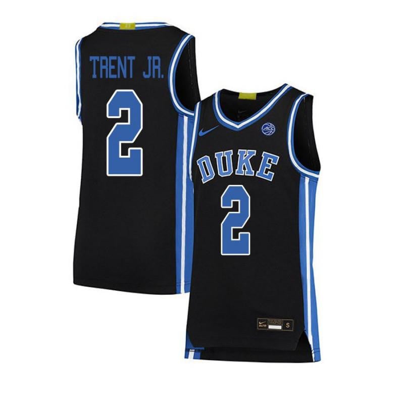 2 Gary Trent Jr Black Elite Duke Blue Devils NCAA Jersey Men's