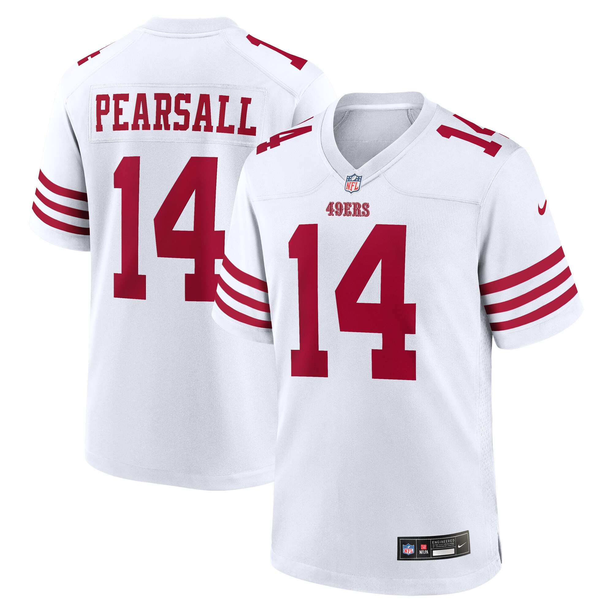 San Francisco 49ers Ricky Pearsall White White Game NFL Jersey Men's