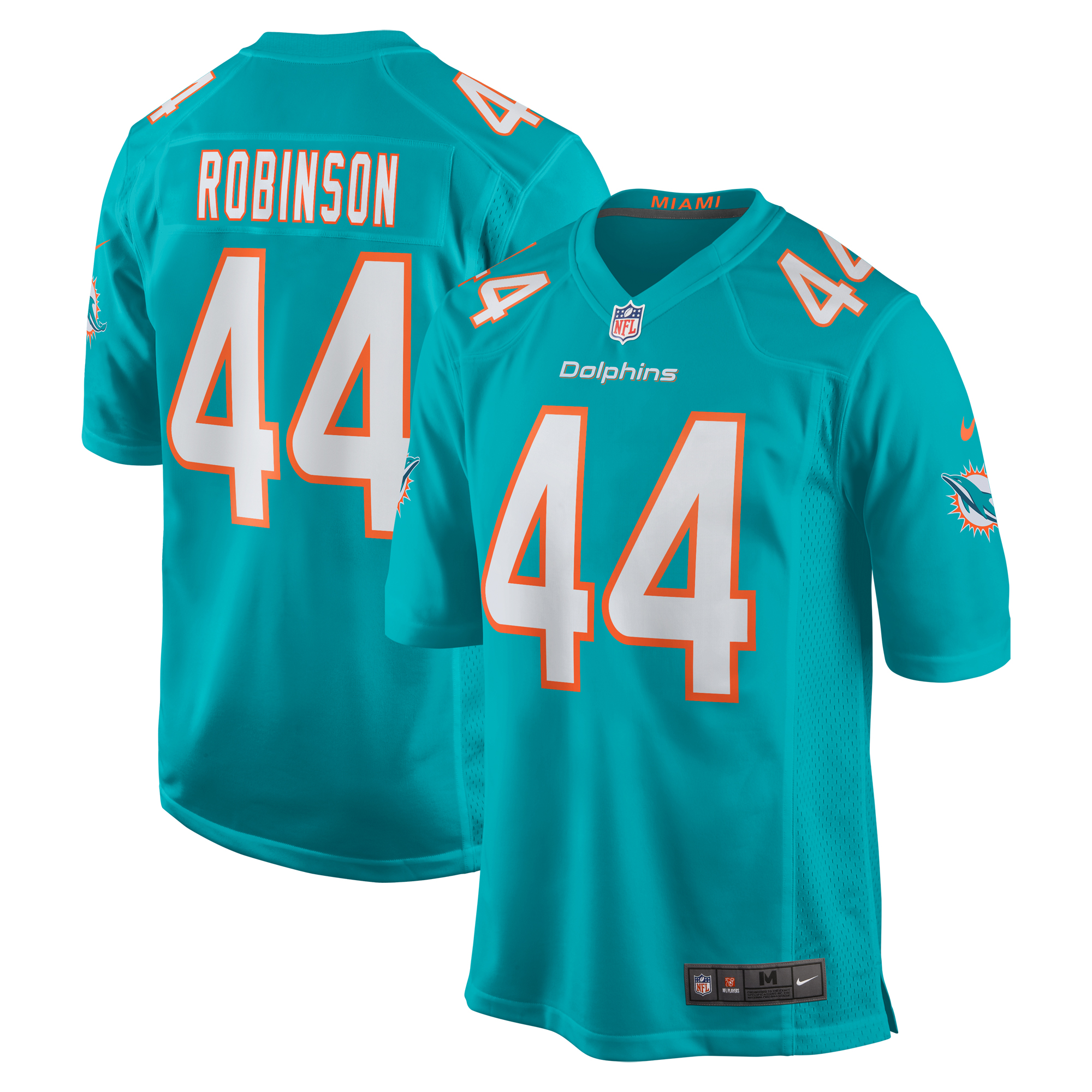 Miami Dolphins Chop Robinson Aqua Player Game NFL Jersey Men's