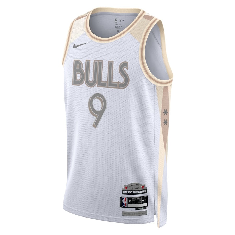 Nikola Vu??evi???9 Chicago Bulls Unisex 2024/25 Swingman Player City Editio White NBA Jersey Unisex