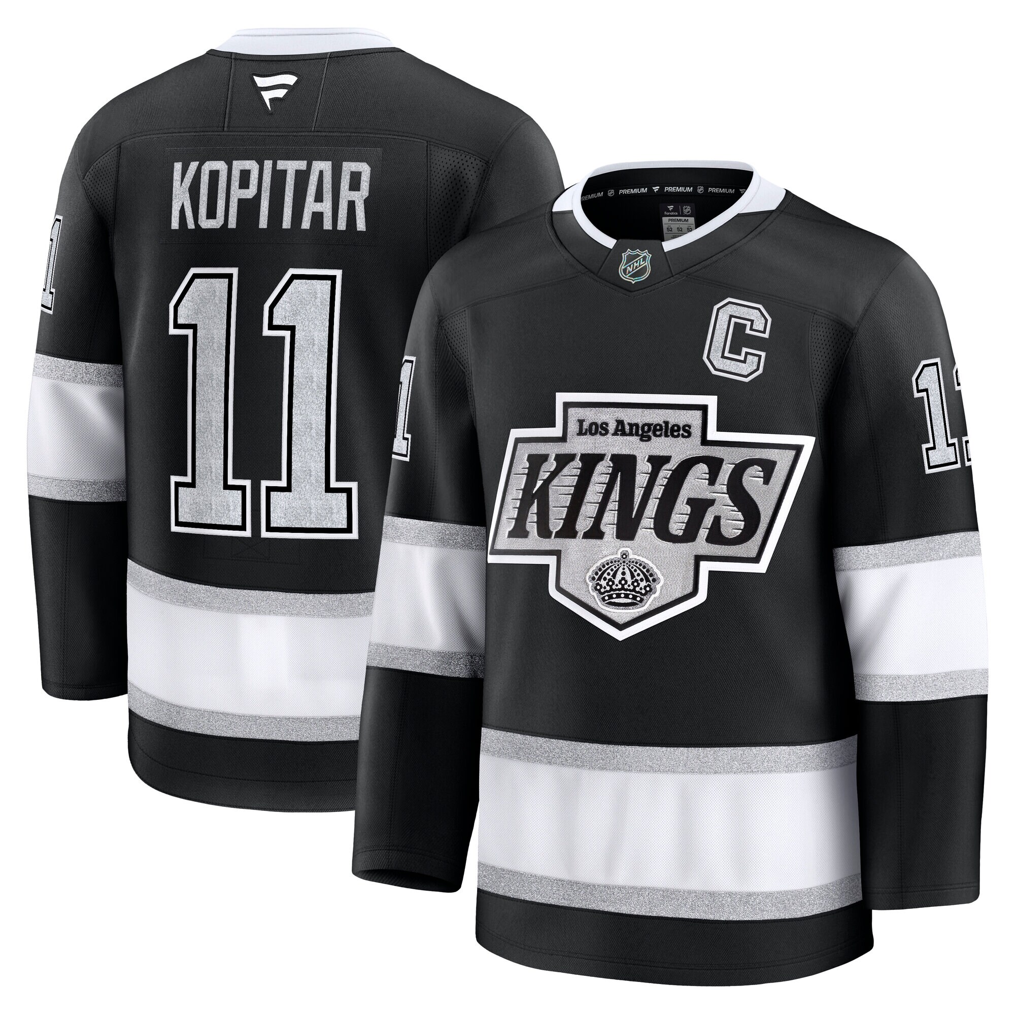 Los Angeles Kings Anze Kopitar Black Home Premium NHL Jersey Men's