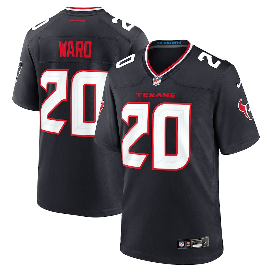 Jimmie Ward 20 Houston Texans Team Game Navy NFL Jersey Men's