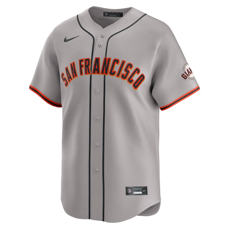 San Francisco Giants Away Limited Custom Gray MLB Jersey Men's