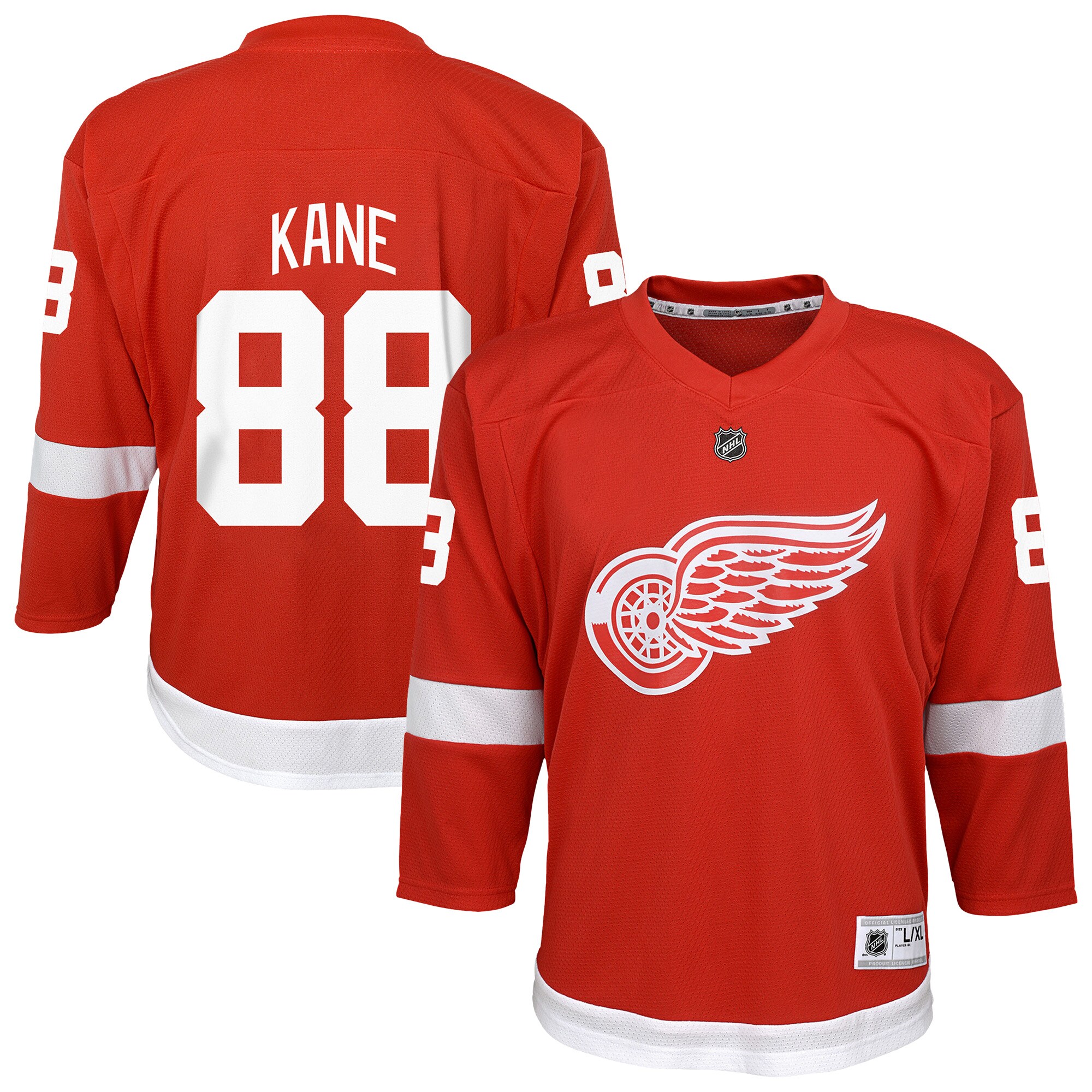 Detroit Red Wings Patrick Kane Red Alternate Player NHL Jersey Youth