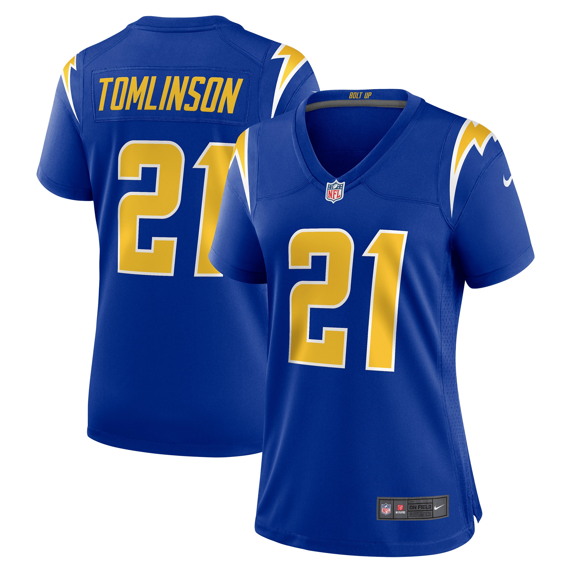 Los Angeles Chargers LaDainian Tomlinson Royal Retired Game NFL Jersey Women's