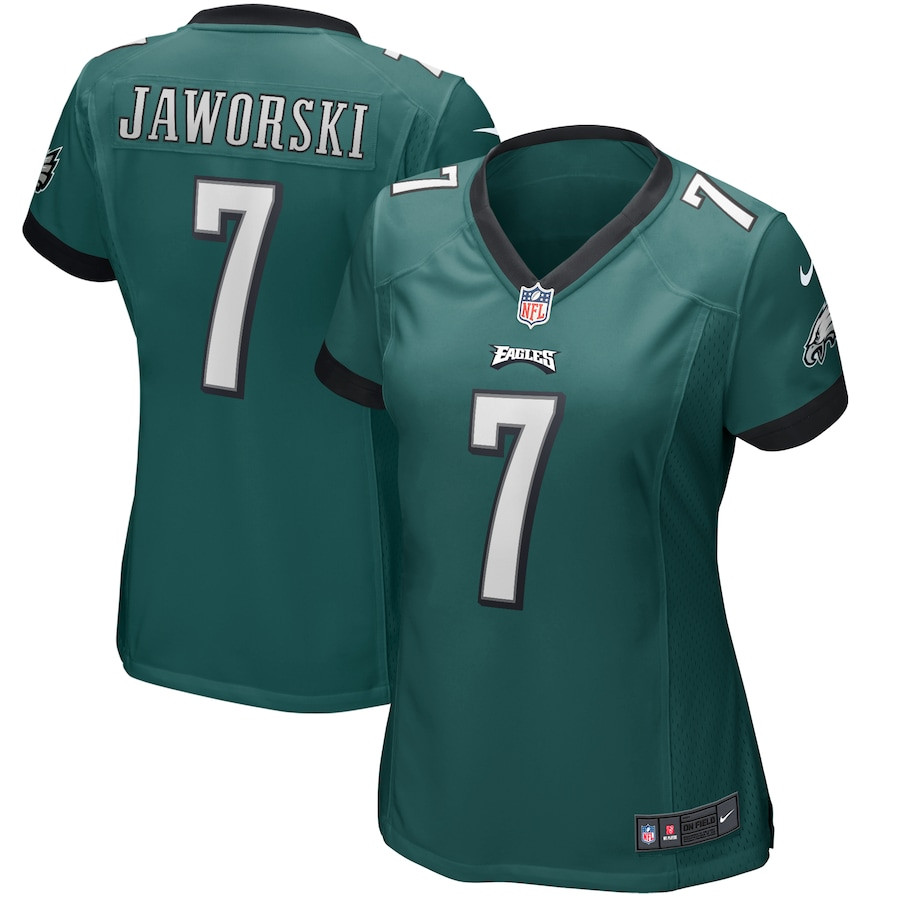 Ron Jaworski 7 Philadelphia Eagles Game Retired Midnight Green NFL Jersey Women's