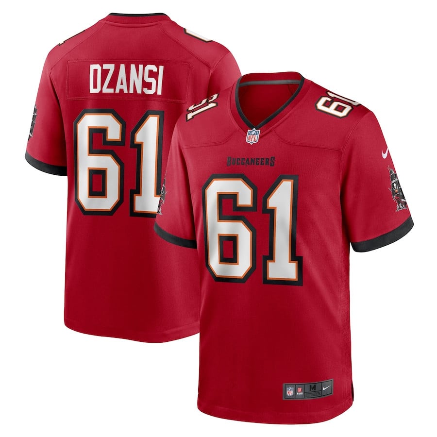 Silas Dzansi 61 Tampa Bay Buccaneers Game Red NFL Jersey Men's