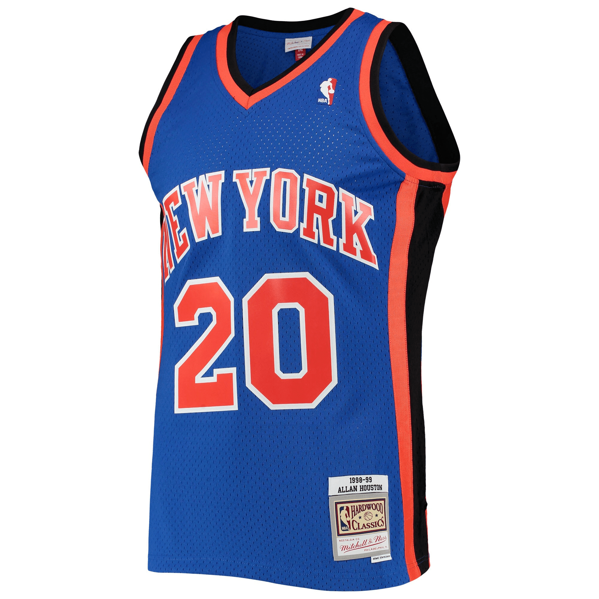 Allan Houston New York Knicks Mitchell Ness 1998-99 Hardwood Classics Swingman Blue NBA Jersey Men's