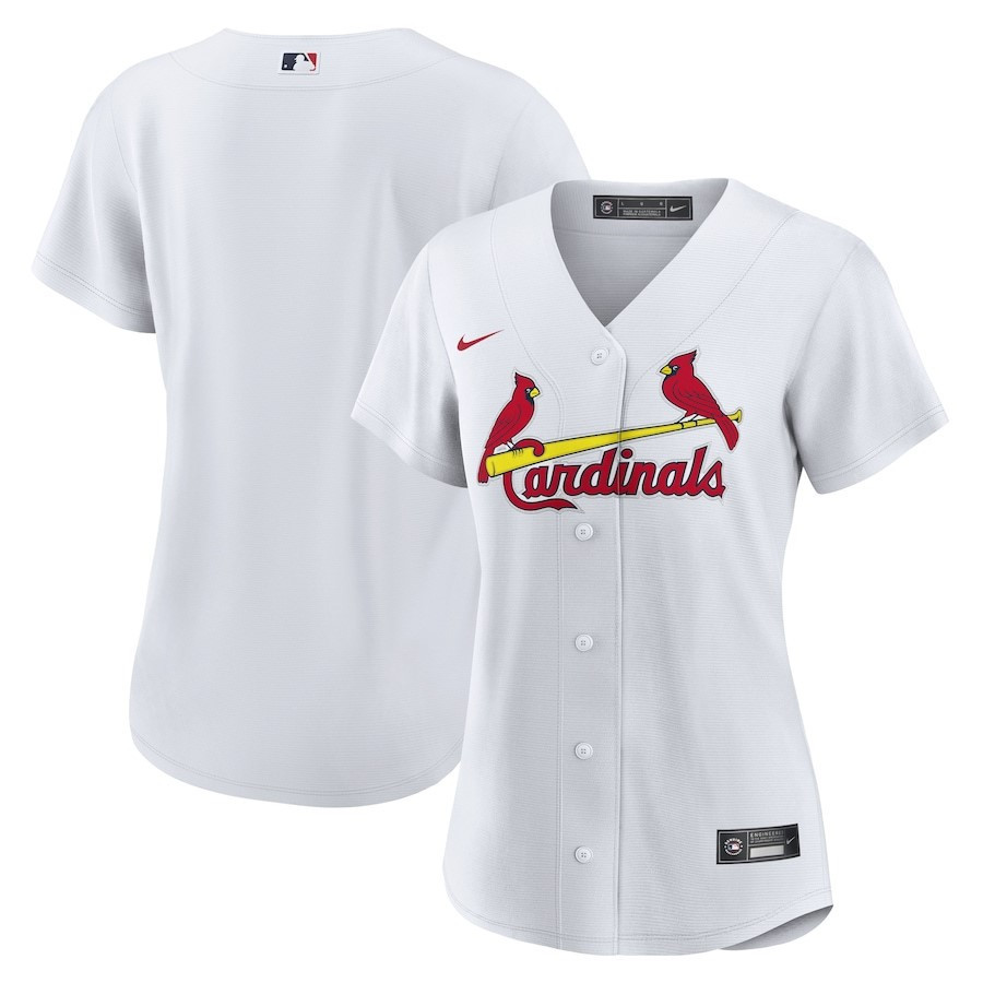 St. Louis Cardinals Home Blank White MLB Jersey Women's