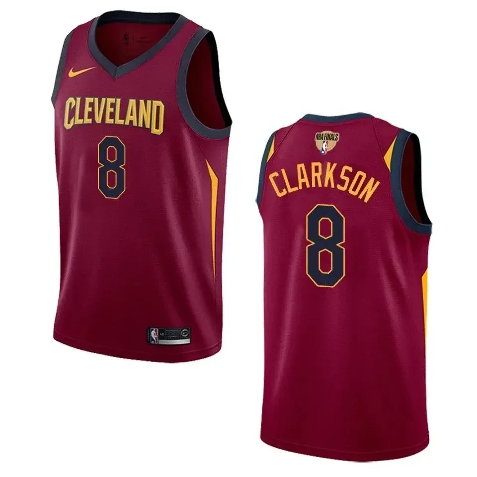 Cleveland Cavaliers 8 Jordan Clarkson Icon Swingman Maroon NBA Jersey Men's
