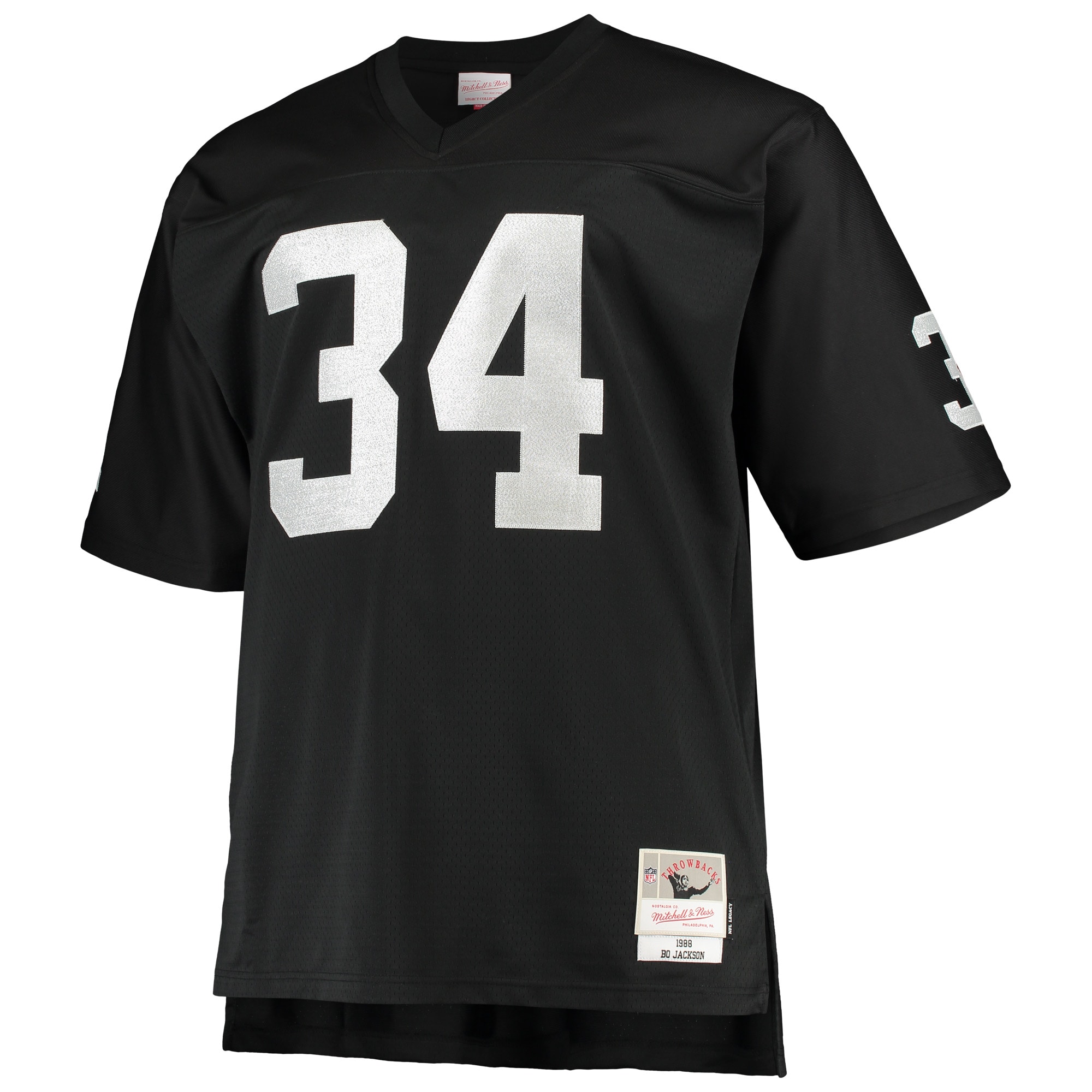 Las Vegas Raiders Bo Jackson Mitchell Ness Black Big Tall 1988 Retired Player NFL Jersey Men's