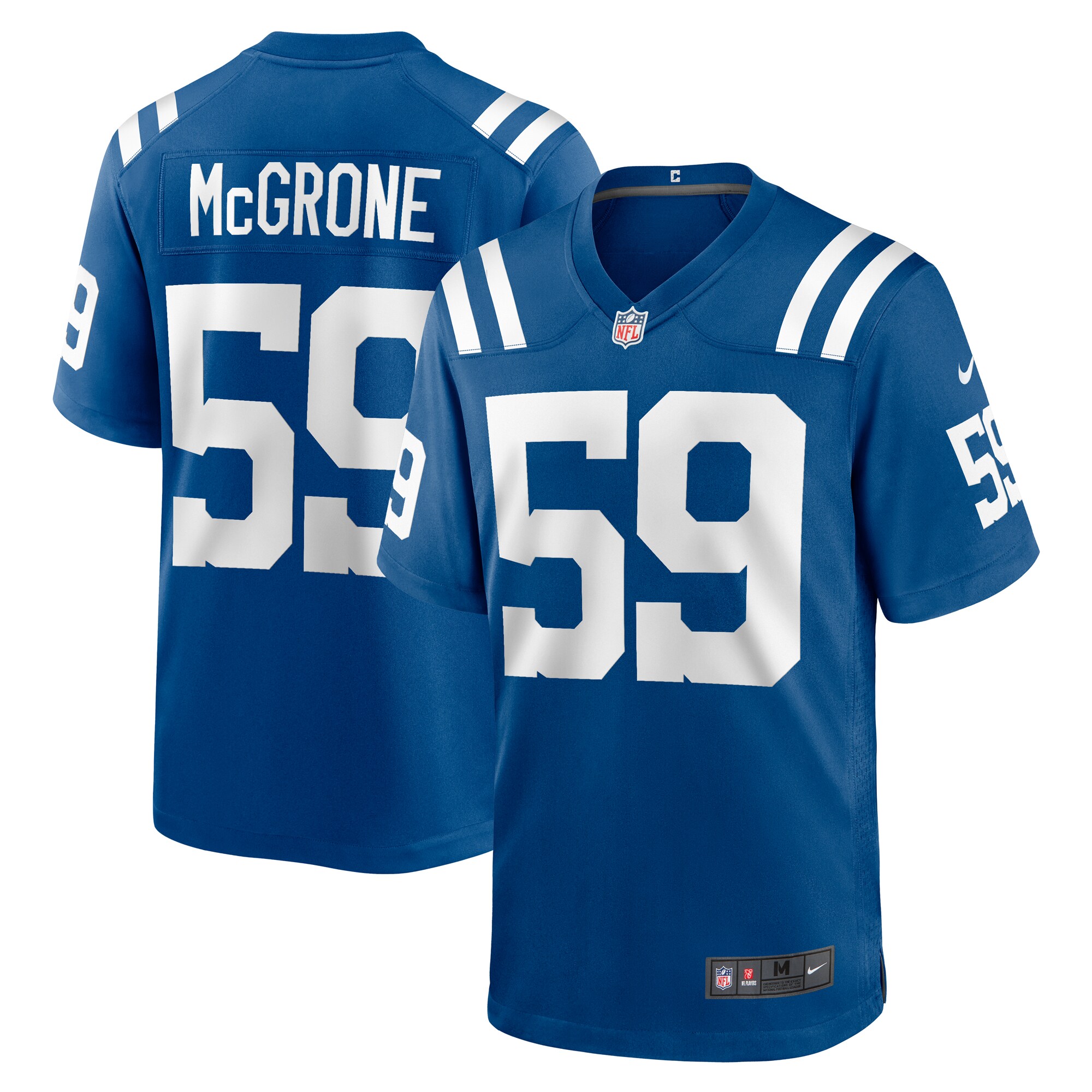 Indianapolis Colts Cameron McGrone Royal Team Game NFL Jersey Men's
