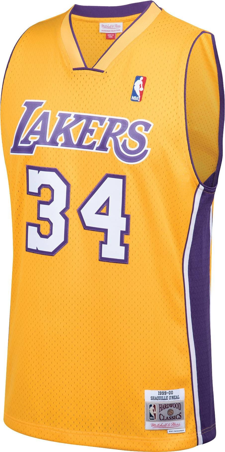 Mitchell Ness Los Angeles Lakers Shaquille O'neal 34 Swingman NBA Jersey Men's