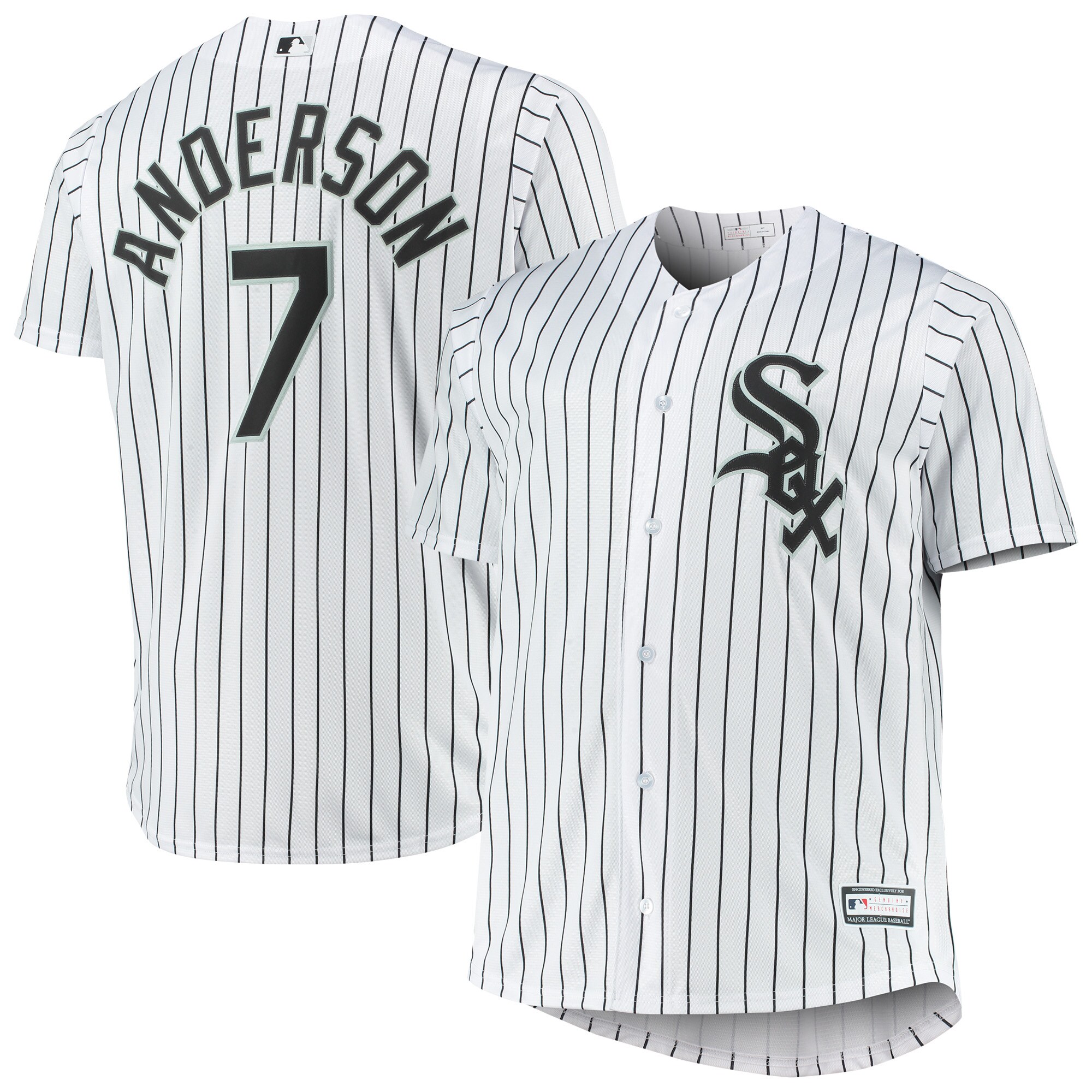 Chicago White Sox Tim Anderson White Big Tall Player MLB Jersey Men's
