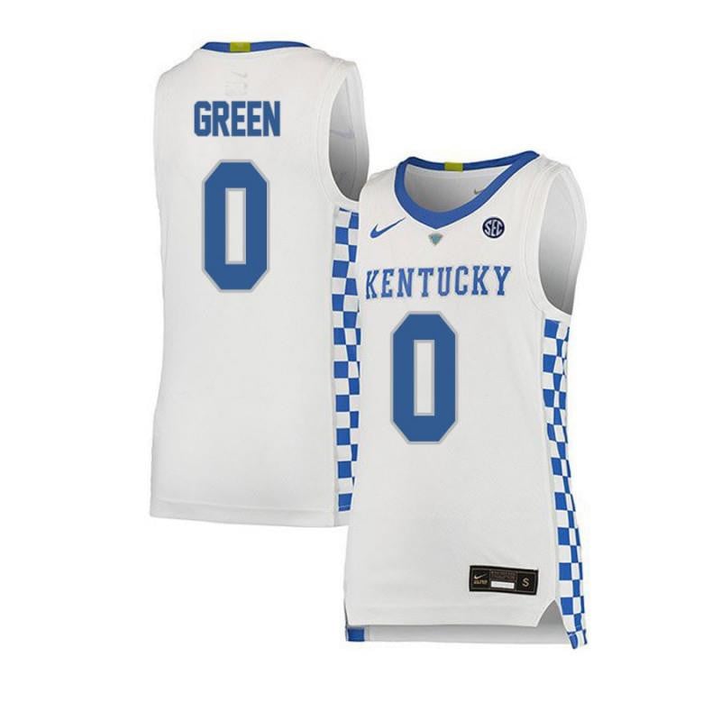 0 Quade Gree White Elite Kentucky Wildcats NCAA Jersey Men's