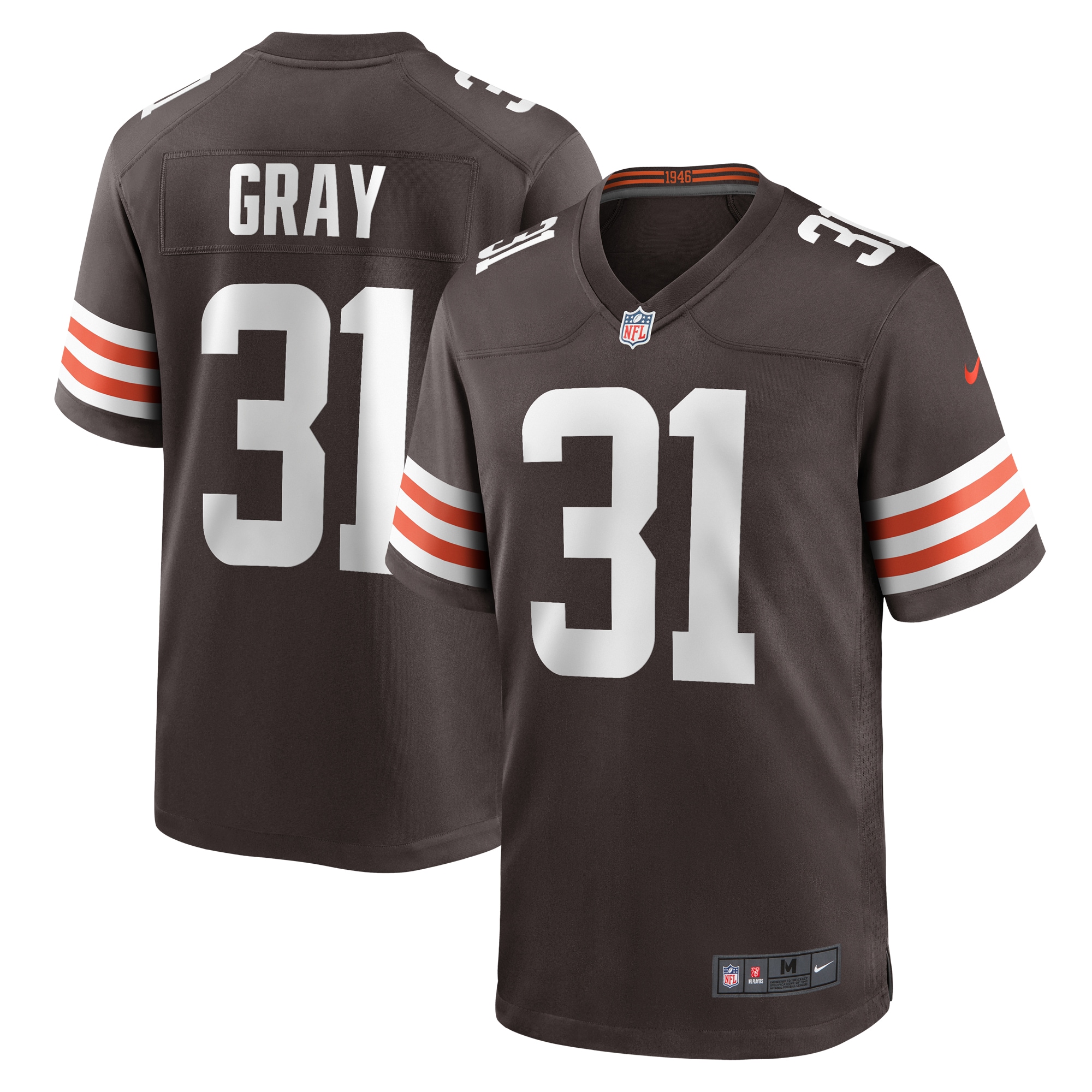 Cleveland Browns Vincent Gray Brown Team Game NFL Jersey Men's