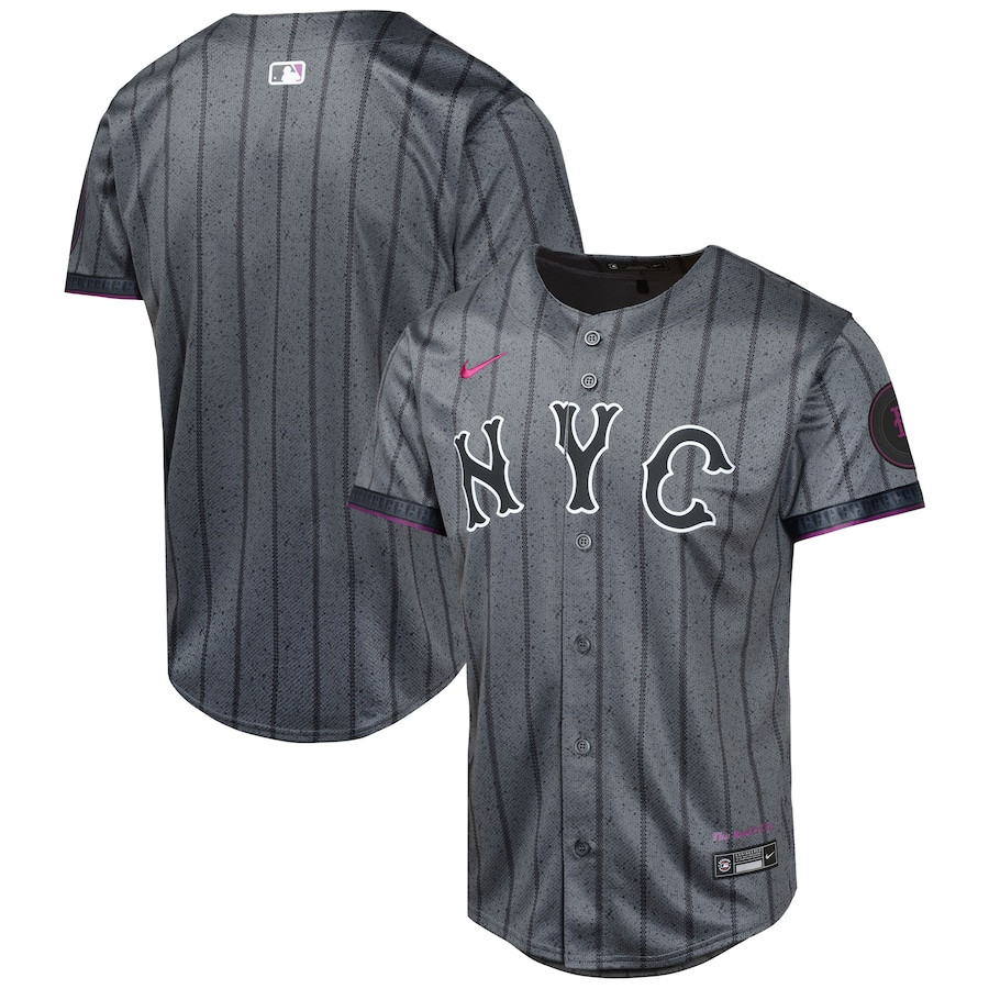 New York Mets 2024 City Connect Limited Graphite MLB Jersey Youth